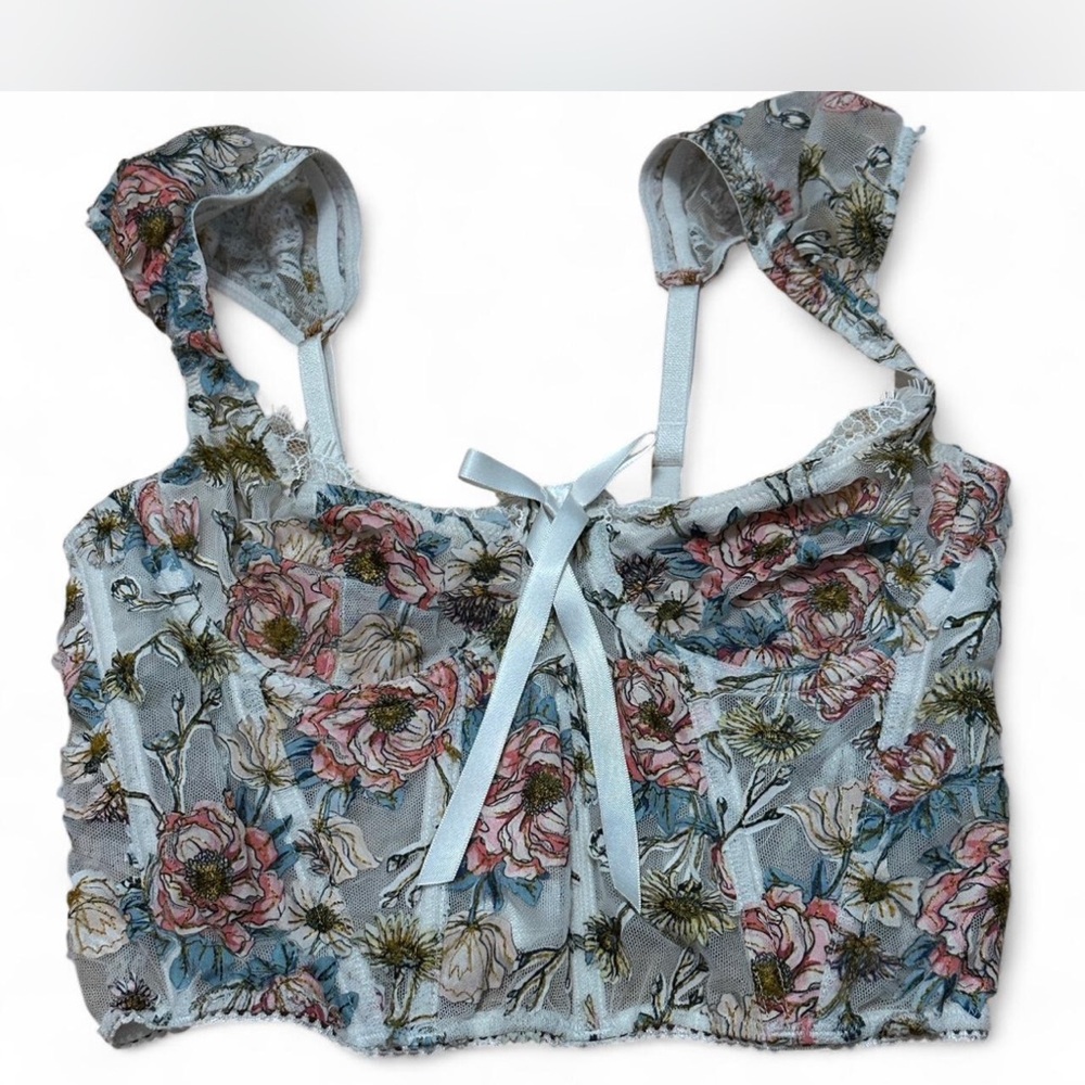 Victoria’s Secret Dream Angels floral corset bustier top